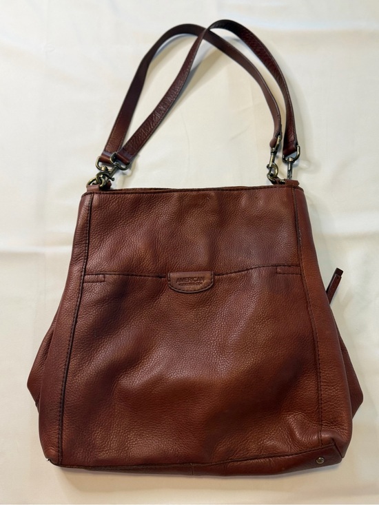 American Leather Co. Handbags - American Leather Cognac Pebbled Shoulder Tote